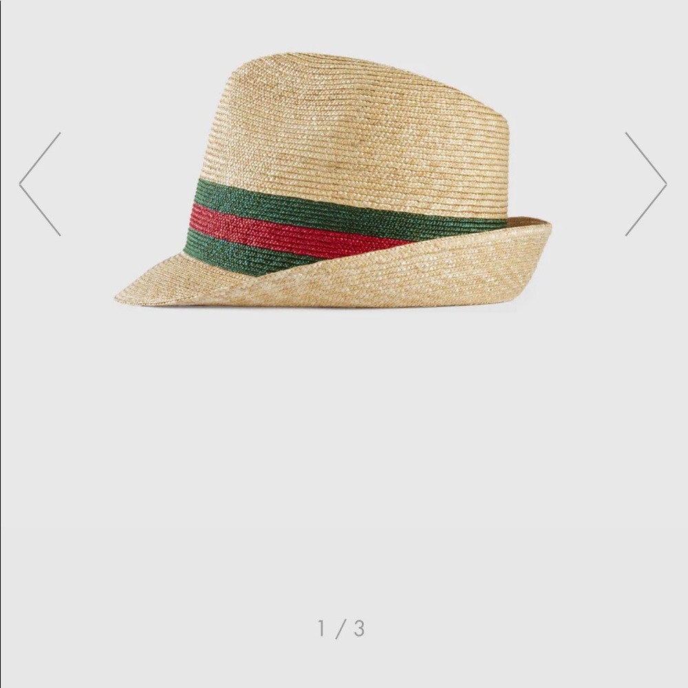 Authentic Gucci Woven straw bucket hat